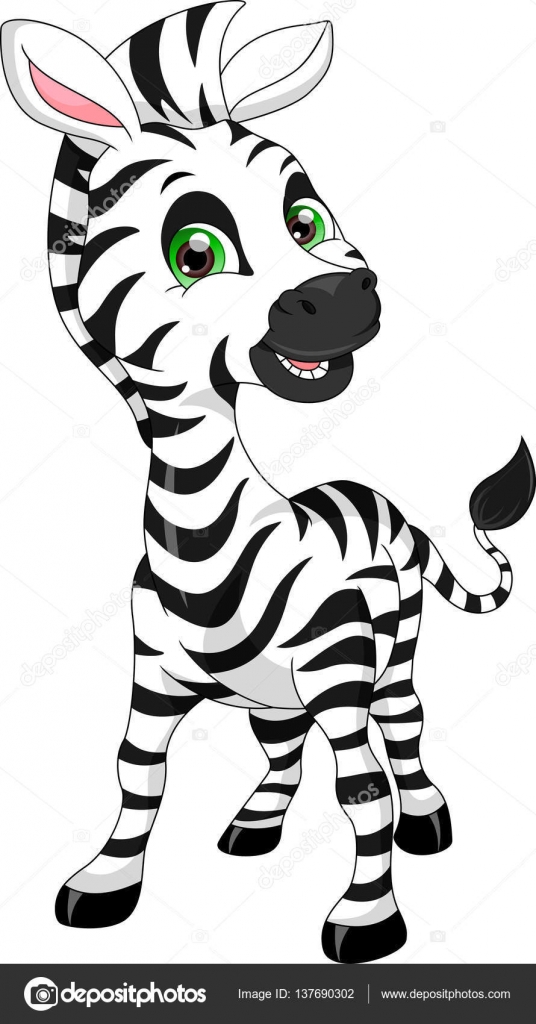Cute Zebra Cartoon Stock Vector C Lawangdesign 137690302