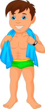 Çocuk Yüzücü çizgi film