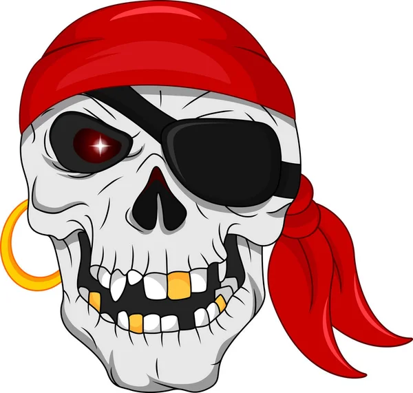 海盗骷髅吉祥物 — 图库矢量图片