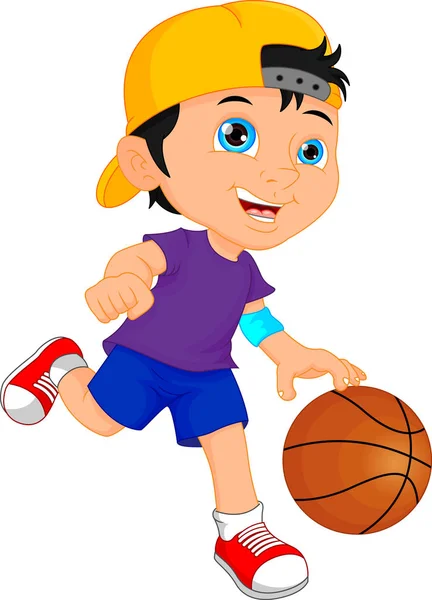 Chłopiec koszykarz — Wektor stockowy