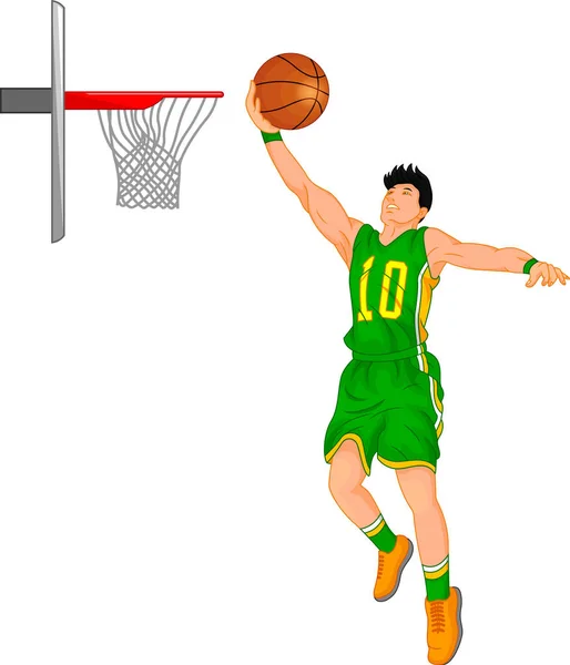 Boy basketball player — Stock Vector