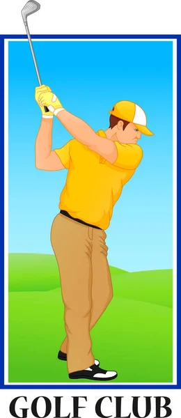 Cartoon golfspeler — Stockvector