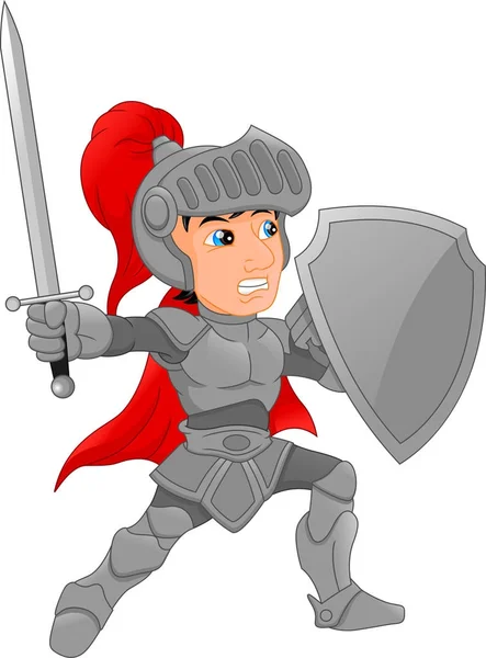 Cartoon ridder jongen — Stockvector
