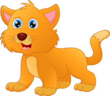 Şirin kedi çizgi filminin vektör çizimi