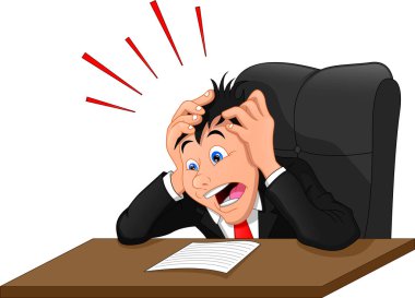 İş adamı beyaz arka planda şok oldu