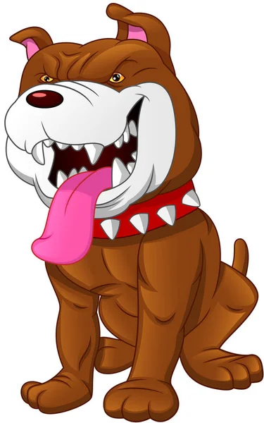 Bulldog Cartoon Anglais Sur Fond Blanc — Image vectorielle