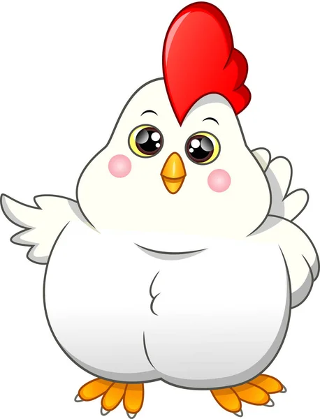 Cute Baby Rooster Cartoon — Stok Vektör