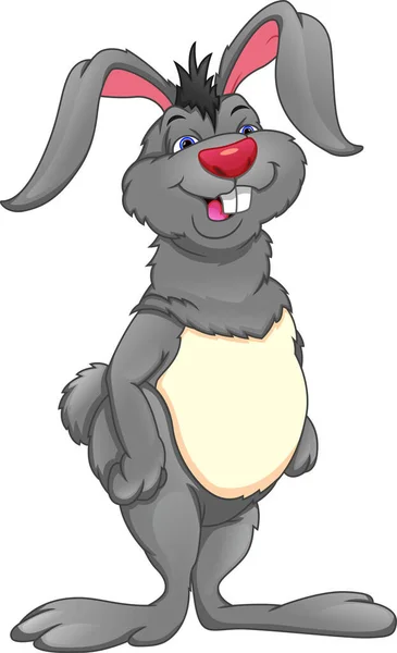 Cartoon panic bunny running isolated on white background Stock Vector ...