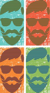 Tişört ve posterler için hipster retro sanat eserleri. Pop sanat tarzı.