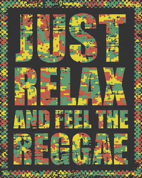 Grunge Reggae Artwork Shirt Poster — Stock Vector