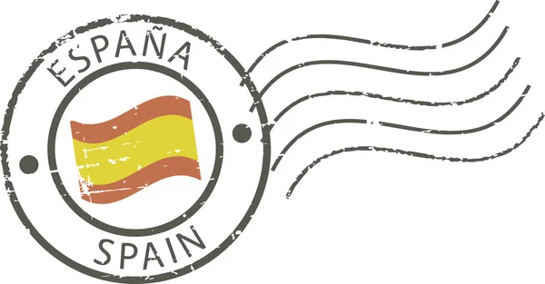 Postleitzahl Spanien Spanische Flagge Der Mitte — Stockvektor