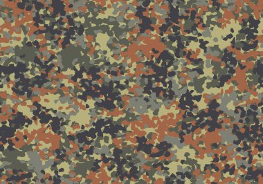 Alman FLECKTARN kamuflaj deseni kusursuz. Beş renk.