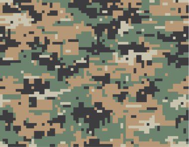 MARPAT kamuflaj deseni kusursuz. Dijital (pixelated) doku. 