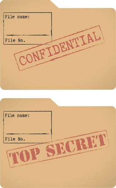 Modèles Fichiers Documents Confidentiels Très Secrets — Image vectorielle