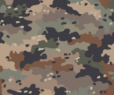 Kamuflaj (multicam) pürüzsüz desen. Doğal çevrenin dokuz rengi.