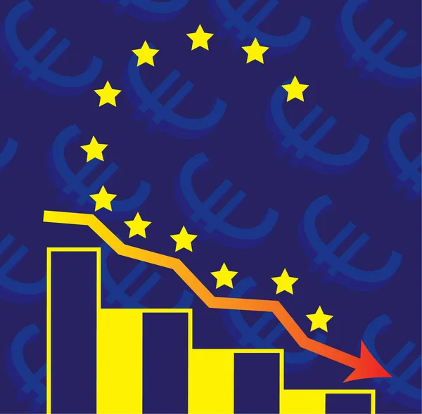 Graphique Crise Économique — Image vectorielle
