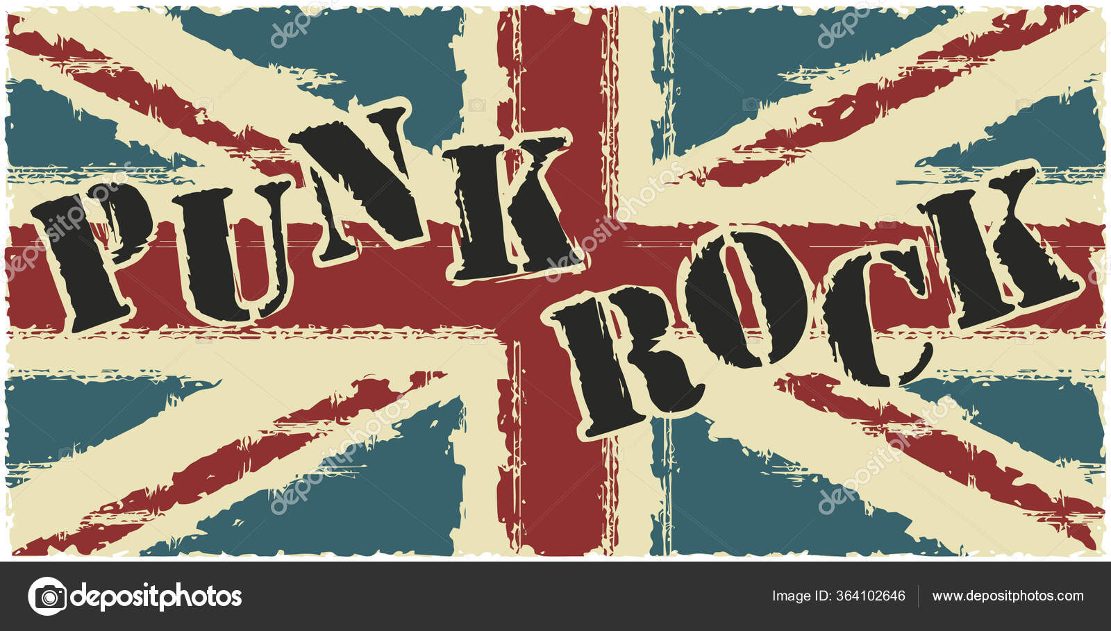 Punk Rock British Grunge Flag Stock Vector Image by ©1981srb #364102646