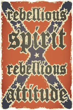 Confederate grunge flag-Rebellious spirit, rebellious attitude clipart