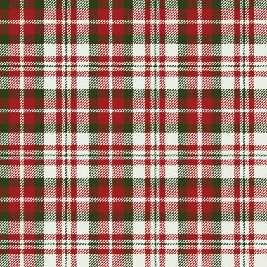 Ekose (tartan) pürüzsüz desen. Kırmızı, yeşil ve beyaz çizgiler. İskoç, oduncu ve hippi tarzı..