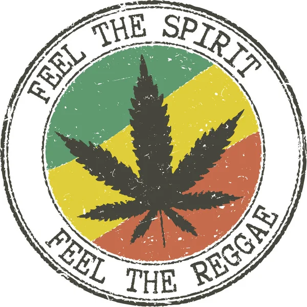 Reggae Rubber Grunge Stempel — Stockvektor