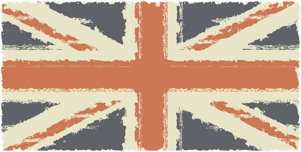 Oude Grunge Britse Vlag — Stockvector