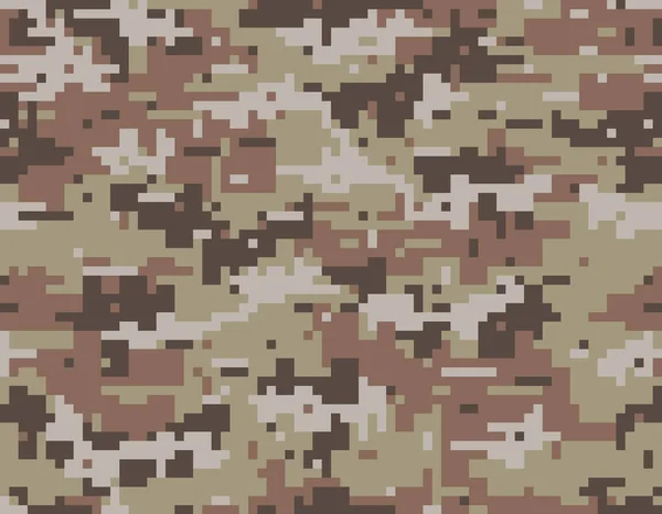 Camuflagem Padrão Sem Costura Impressão Militar Formas Digitais Pixeladas — Vetor de Stock