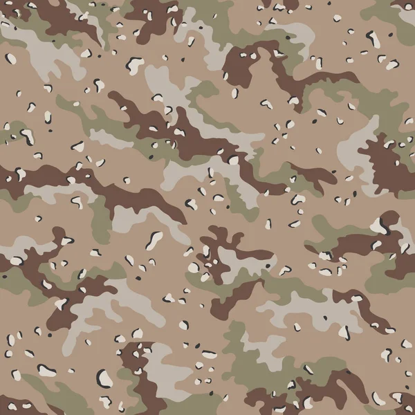 Ökenkamouflage Sömlöst Mönster — Stock vektor