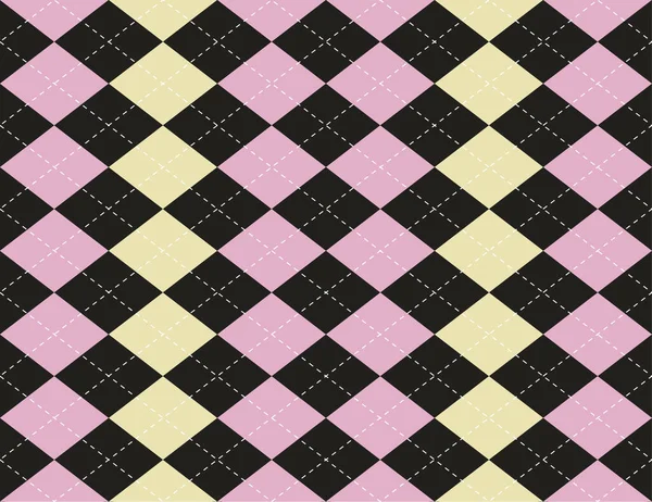 Argyle Seamless Pattern Розовый Черный Бежевый Цвет — стоковый вектор