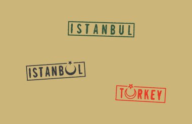 ISTANBUL ve TURKEY posta pulları.