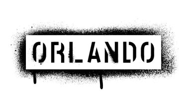 Orlando 'dan alıntı. ABD 'nin Florida eyaletinde bir şehir. Sprey grafiti kalıbı.