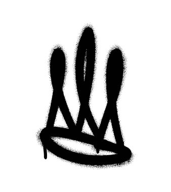 Sprey grafiti stilize edilmiş taç. Etiket İşareti.