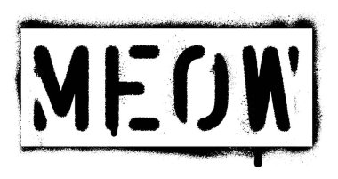 Miyav alıntısı. Sprey grafiti kalıbı. Tişört baskısı, posterler, kart davetiyeleri, blog içeriği...