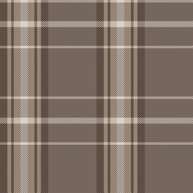 Ekose (tartan) pürüzsüz desen. Kahverengi, bej, beyaz. İskoç, oduncu ve hippi tarzı..