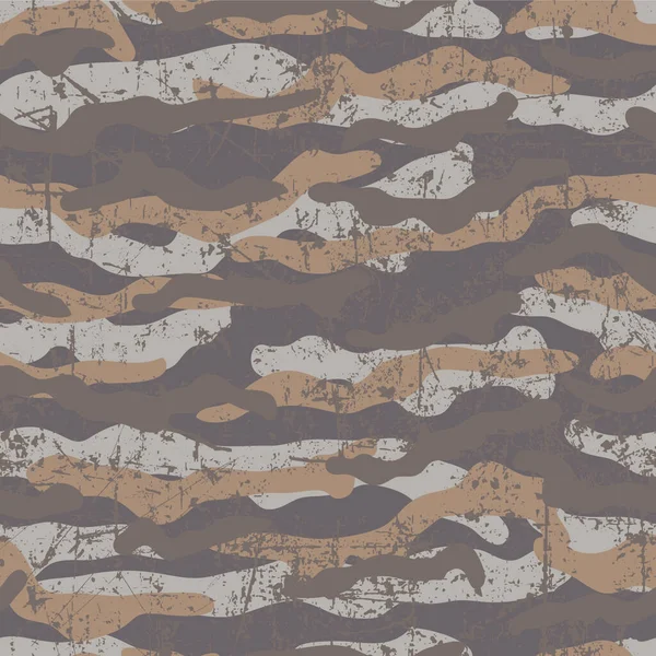 Camouflage Motif Sans Couture Texture Grunge Scratch Tan Ocre Deux — Image vectorielle