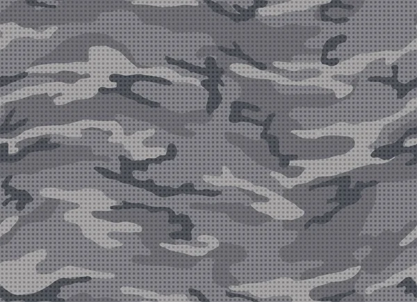 Городской Камуфляж Бесшовный Рисунок Маленькая Квадратная Текстура Черный Серый Оттенки — стоковый вектор