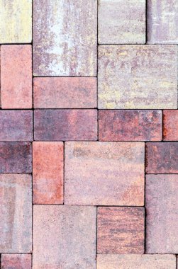 Doğal taşın kaldırımı için dekoratif pembe fayans.