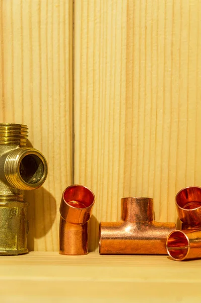 Copper and brass fittings for plumbing repairs