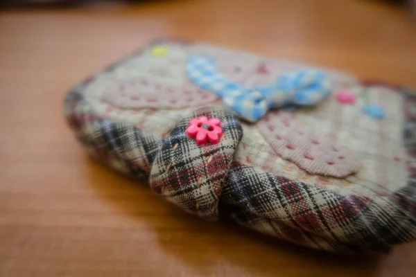 Handmade quilting purse — Stock Photo, Image