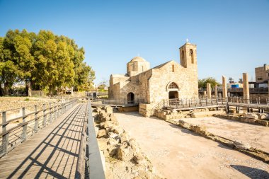 Ayia Kyriaki Chrysopolitissa church in Paphos, Cyprus clipart