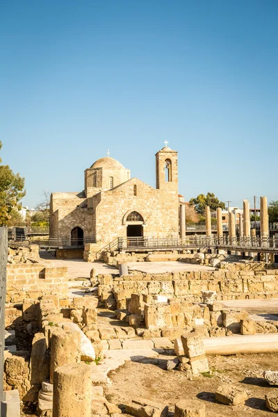 Ayia Kyriaki Chrysopolitissa church in Paphos, Cyprus — Stock Photo, Image