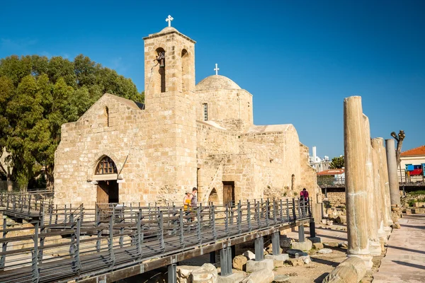 Ayia Kyriaki Chiesa di Chrysopolitissa a Paphos, Cipro — Foto Stock