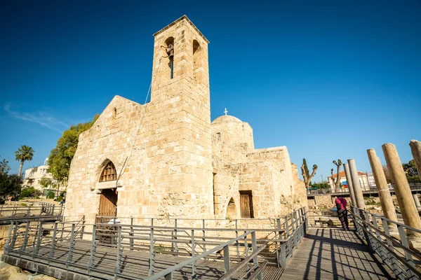 Ayia Kyriaki Chrysopolitissa kilise Paphos, Kıbrıs — Stok fotoğraf