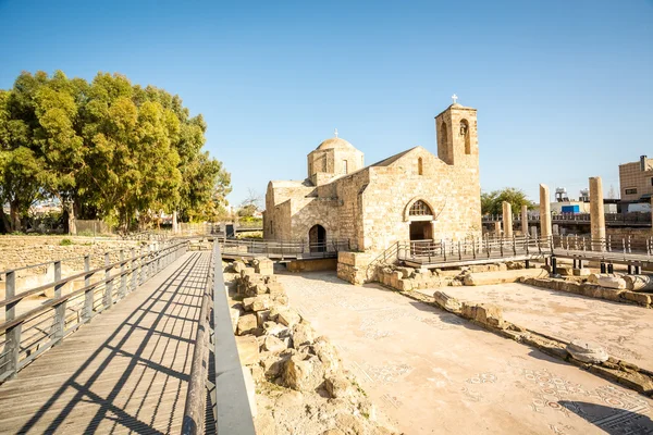 Ayia Kyriaki Chrysopolitissa kilise Paphos, Kıbrıs — Stok fotoğraf