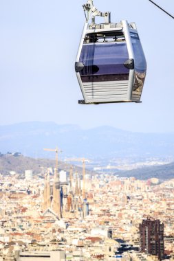 Teleferik Montjuic Hill, Barcelona, İspanya