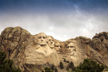 Mount Rushmore National Memorial Park in South Dakota, USA. Scul clipart