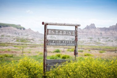 Pine Ridge Hint rezervasyon, Güney Dakota, ABD girme