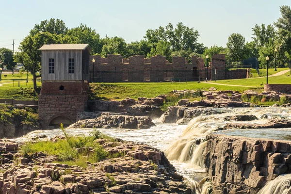 Καταρράκτες στο sioux falls, Νότια Ντακότα, ΗΠΑ — Φωτογραφία Αρχείου