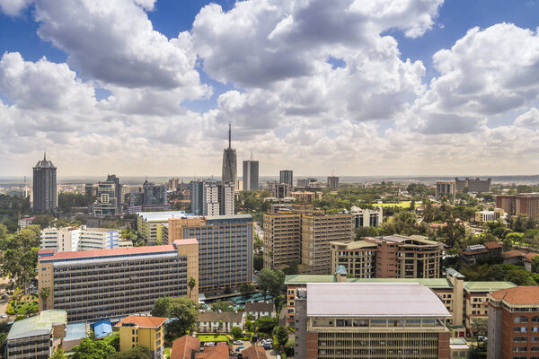 Найроби городской пейзаж - столица Кении
