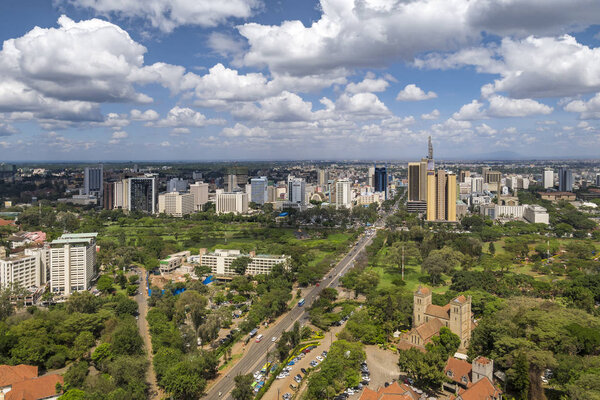 Nairobi cityscape - capital city of Kenya