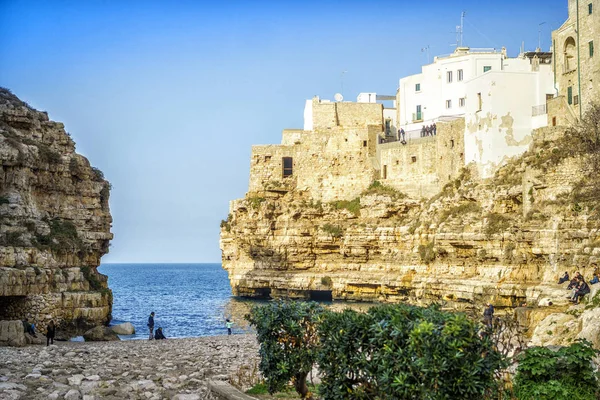 Schöne Aussicht auf Polignano, Italien — Stockfoto